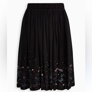 Torrid Black Celestial Harry Potter Midi Skirt